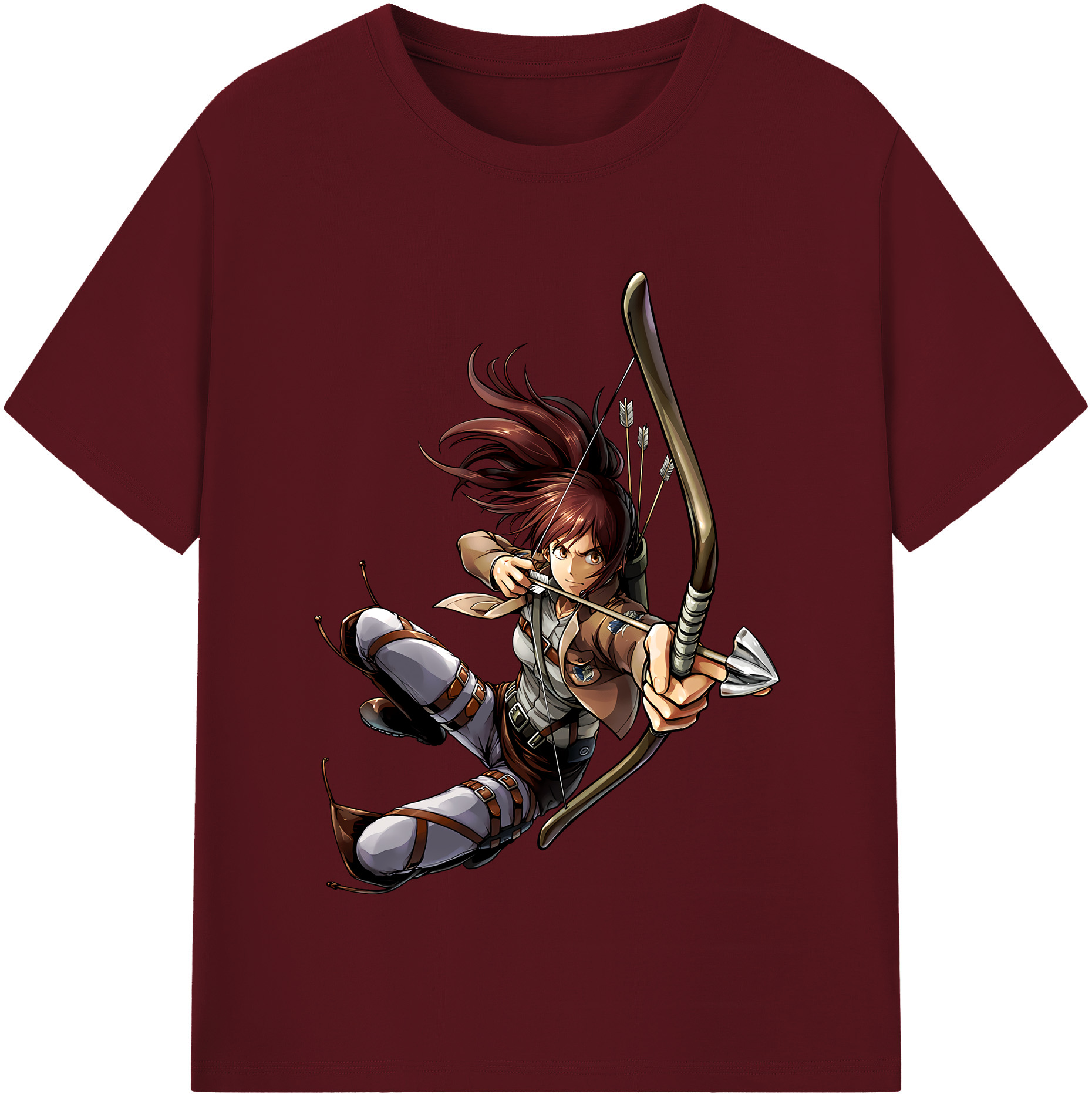 （画像用） 進撃の巨人 サシャ·ブラウス Attack on Titan Sasha Blaus 綿100％半袖Tシャツ（フロントプリント）